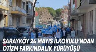 Sarayköy 24 Mayıs İlkokulu'ndan Otizm Farkındalık Yürüyüşü