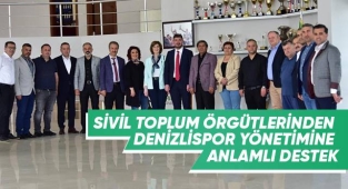 Sivil toplum örgütlerinden Denizlispor yönetimine anlamlı destek