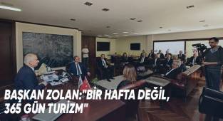 Turizmcilerden Başkan Osman Zolan’a ziyaret