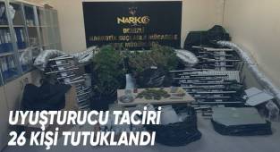 Uyuşturucu taciri 26 kişi tutuklandı