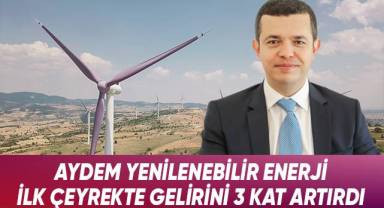 Aydem Yenilenebilir Enerji, ilk çeyrekte gelirini 3 kat artırdı