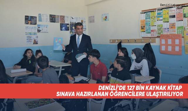 Denizli’de 127 bin kaynak kitap sınava hazırlanan öğrencilere ulaştırılıyor
