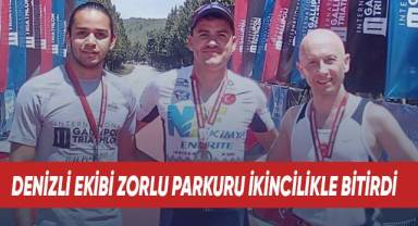 Denizli ekibi zorlu parkuru ikincilikle bitirdi