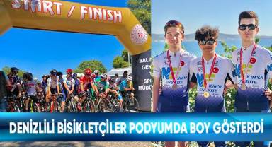 Denizlili bisikletçiler podyumda boy gösterdi