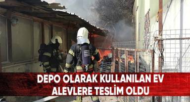 Depo olarak kullanılan ev alevlere teslim oldu