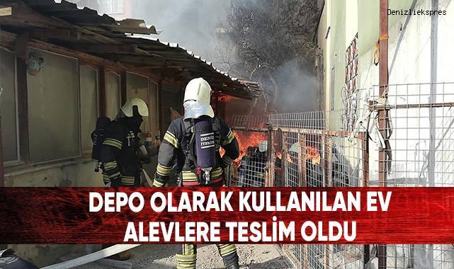 Depo olarak kullanılan ev alevlere teslim oldu