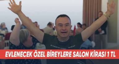 Evlenecek özel bireylere salon kirası 1 TL