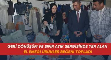 Geri dönüştürülen malzemelerden yapılan eserler görücüye çıktı