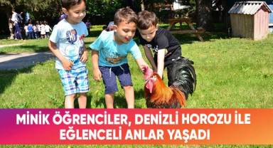 Minik Öğrenciler, Denizli Horozu İle Eğlenceli Anlar Yaşadı