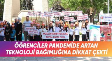 Öğrenciler pandemide artan teknoloji bağımlığına dikkat çekti