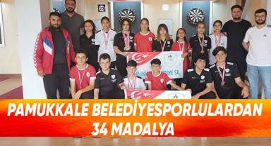 Pamukkale Belediyesporlulardan 34 Madalya