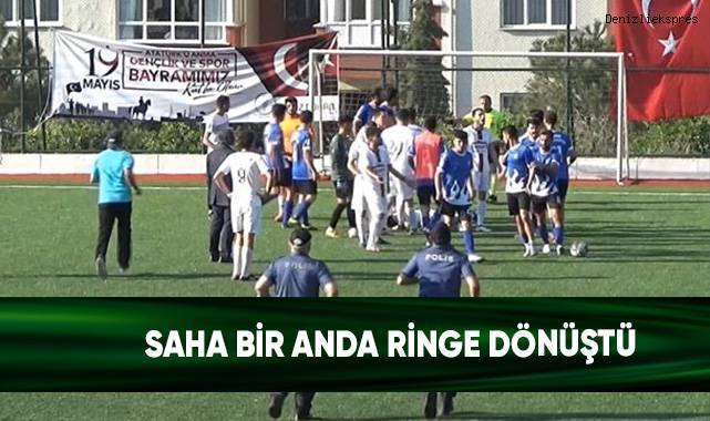 Saha bir anda ringe dönüştü