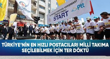 Sıcağın altında onlarca posta dağıtıcısı, en hızlısı olmak için yarıştı