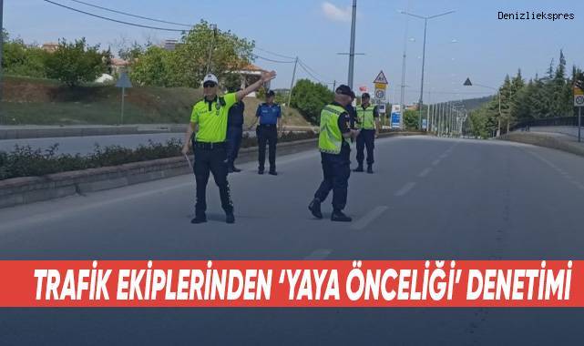 Trafik ekiplerinden ‘yaya önceliği’ denetimi
