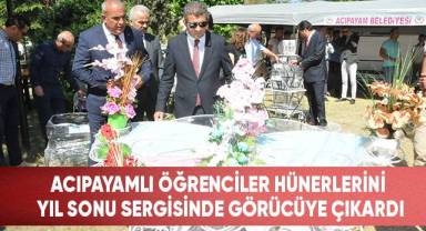 Acıpayamlı öğrenciler hünerlerini yılsonu sergisinde görücüye çıkardı