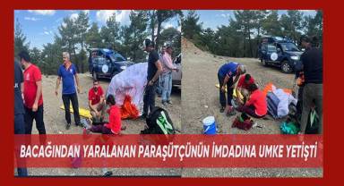 Çameli’den uçan paraşütçünün imdadına Burdur UMKE yetişti