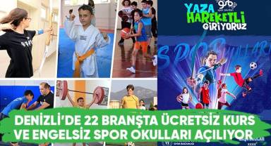 Denizli’de 22 branşta ücretsiz kurs ve engelsiz spor okulları açılıyor
