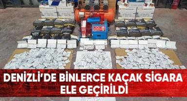 Denizli’de binlerce kaçak sigara ele geçirildi