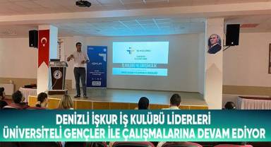 Denizli İŞKUR İş Kulübü Liderleri Üniversiteli Gençler İle Çalışmalarına Devam Ediyor