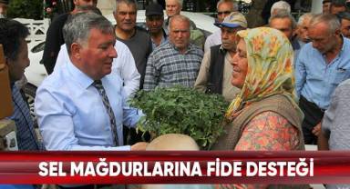 Honaz'da Sel Mağdurlarına Fide Desteği