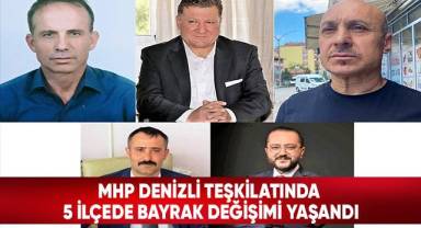 MHP Denizli teşkilatında 5 ilçede bayrak değişimi yaşandı