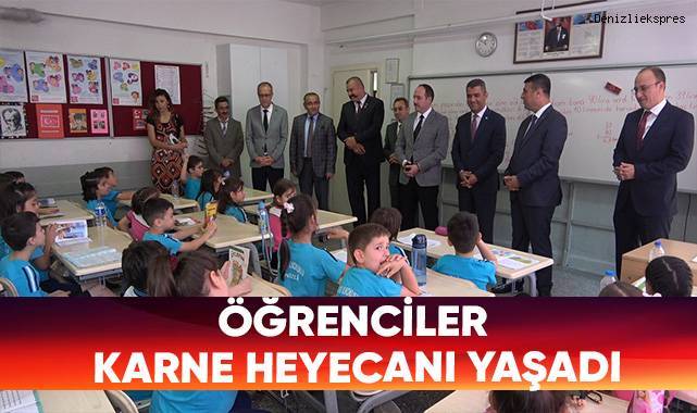 Öğrenciler karne heyecanı yaşadı
