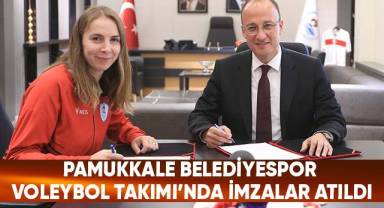 Pamukkale Belediyespor Voleybol Takımı’nda İmzalar Atıldı