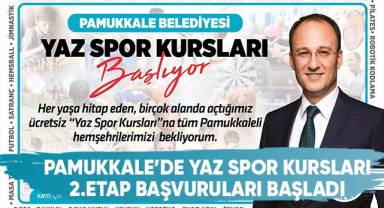 Pamukkale’de Yaz Spor Kursları 2.Etap Başvuruları Başladı