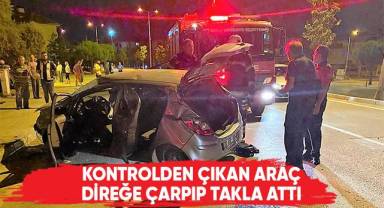Takla atan otomobilden fırlayan sürücü ağır yaralandı