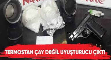 Termostan çay değil uyuşturucu çıktı