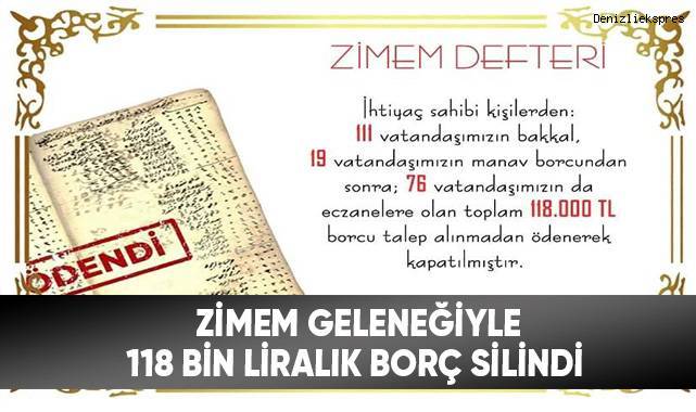 ‘Zimem Defteri’ geleneği Denizli’de yüzleri güldürdü
