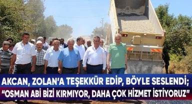 Başkan Akcan’dan, Başkan Zolan’a Teşekkür