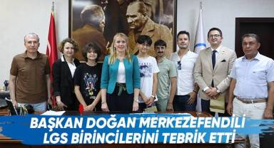Başkan Doğan Merkezefendili LGS Birincilerini Tebrik Etti