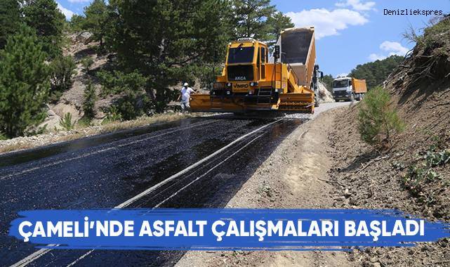 Çameli’nde asfalt çalışmaları başladı