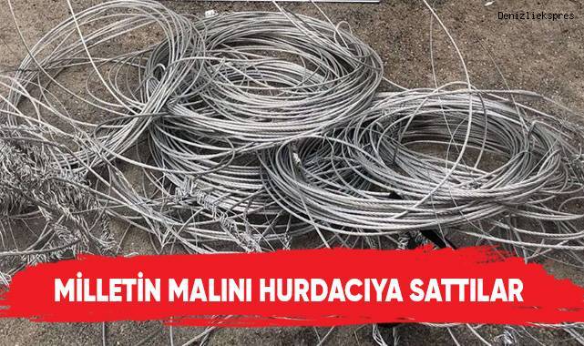 Değişen elektrik tellerini hurdacıya satan 3 kişi gözaltına alındı