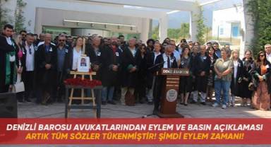 Denizli Barosu avukatlarından eylem ve basın açıklaması