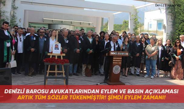 Denizli Barosu avukatlarından eylem ve basın açıklaması