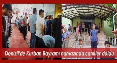Denizli'de Kurban Bayramı namazında camiler doldu