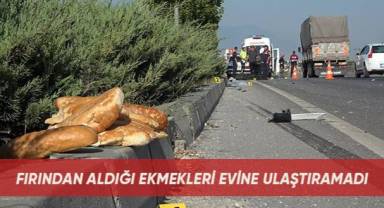 Fırından aldığı ekmekleri evine ulaştıramadı