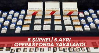 Kaçakçılık yapan 8 kişi yakalandı