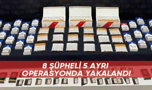 Kaçakçılık yapan 8 kişi yakalandı