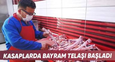 Kasaplarda bayram telaşı başladı