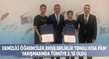 Lise öğrencilerin duyarlı ve anlamlı kısa filmi ödüle layık görüldü