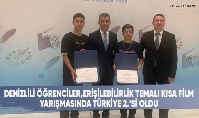 Lise öğrencilerin duyarlı ve anlamlı kısa filmi ödüle layık görüldü