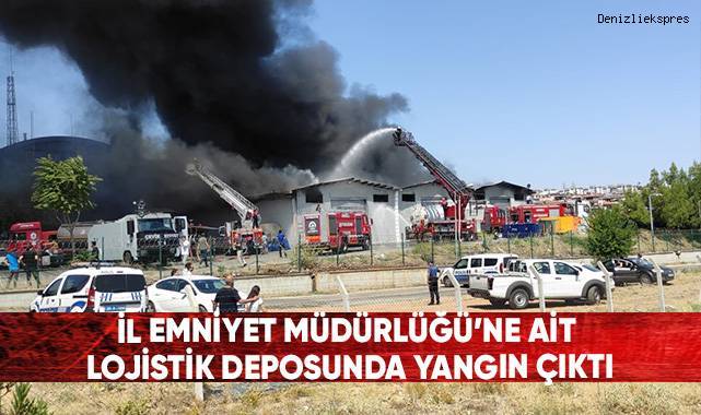 Lojistik deposunda çıkan yangına itfaiye ve TOMA’larla müdahale ediliyor