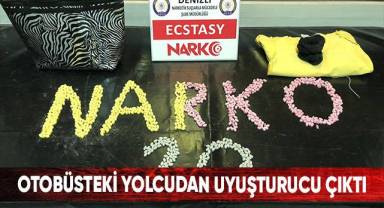 Otobüsteki yolcudan uyuşturucu çıktı
