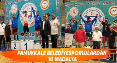 Pamukkale Belediyesporlulardan 10 Madalya