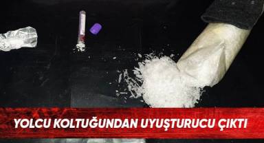 Yolcu koltuğundan uyuşturucu çıktı