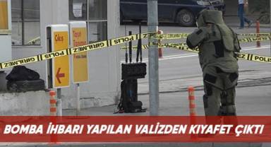Akaryakıt istasyonuna bırakılan şüpheli valiz hareketli dakikalar yaşattı