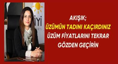Akışık; üzüm fiyatlarını acilen gözden geçirip çiftçimizin hakkını verin
